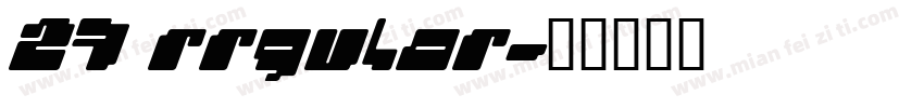 27 Rrgular字体转换